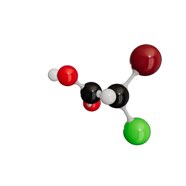3D model of Bromochloroacetic Acid