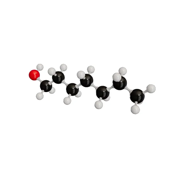 3D model of Heptanol
