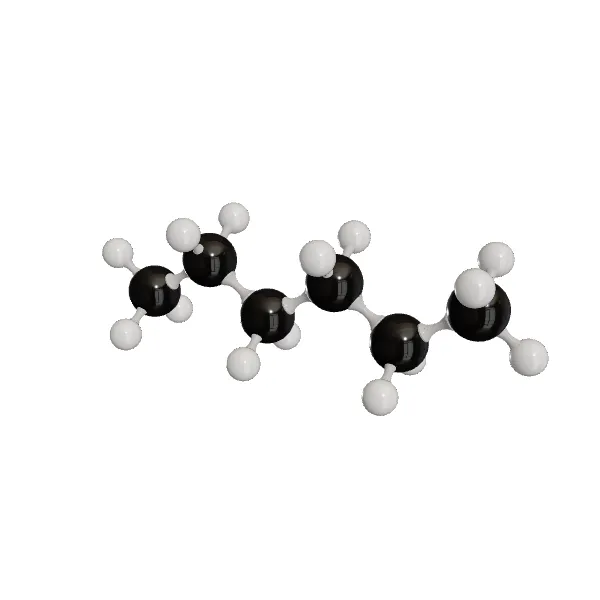 3D model of Hexane