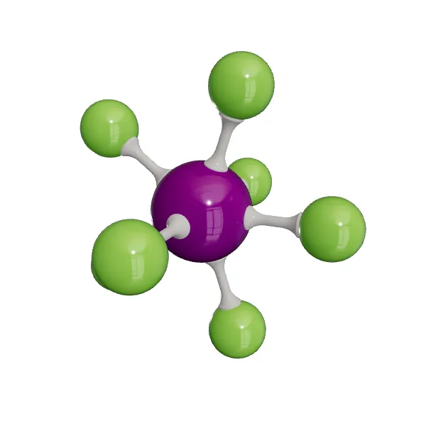 3D model of Iodine heptafluoride
