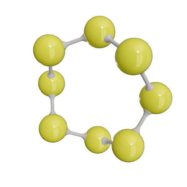 3D model of Cyclooctasulfur